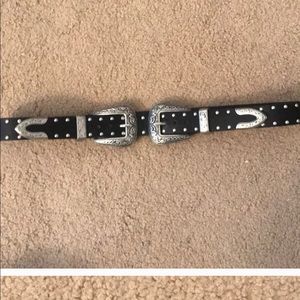Western Black Studded Belt